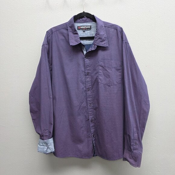 Monument Shirt Mens 2XL Button Up Long Sleeve Geometric Print Modern Casual - Picture 1 of 9